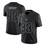 Men's Las Vegas Raiders #98 Maxx Crosby Black Reflective Limited Stitched Football Jersey