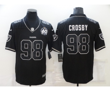 Men's Las Vegas Raiders #98 Maxx Crosby Black Shadow 2021 Vapor Untouchable Stitched Nike Limited Jersey