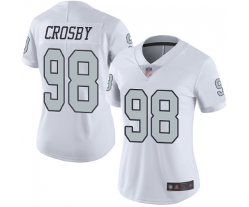 Oakland Raiders #98 Maxx Crosby Women's White Limited Rush Vapor Untouchable Football Jersey