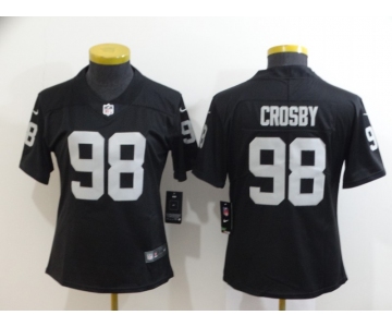 Women's Oakland Raiders #98 Maxx Crosby Black 2017 Vapor Untouchable Stitched NFL Nike Limited Jersey