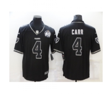 Men Las Vegas Raiders 4 Derek Carr Black Shadow Vapor Limited Stitched Jersey