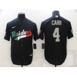 Men's Las Vegas Raiders #4 Derek Carr Black Mexico Stitched MLB Cool Base Nike Baseball Jersey