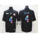 Men's Las Vegas Raiders #4 Derek Carr Multi-Color Black 2020 NFL Crucial Catch Vapor Untouchable Nike Limited Jersey