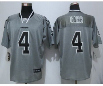 Men's Oakland Raiders #4 Derek Carr Lights Out Gray NFL Nike Elite Jersey