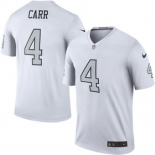 Men's Oakland Raiders #4 Derek Carr Nike White Color Rush Legend Jersey