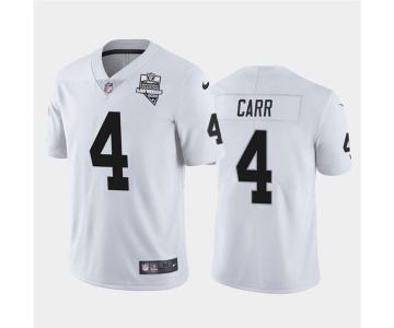 Nike Las Vegas Raiders 4 Derek Carr White 2020 Inaugural Season Vapor Untouchable Limited Jersey