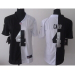 Nike Oakland Raiders #4 Derek Carr Black/White Two Tone Womens Jersey