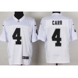 Nike Oakland Raiders #4 Derek Carr White Elite Jersey