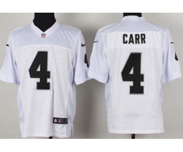 Nike Oakland Raiders #4 Derek Carr White Elite Jersey