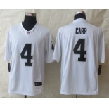 Nike Oakland Raiders #4 Derek Carr White Limited Jersey