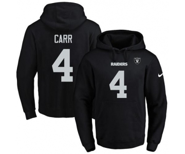 Nike Raiders #4 Derek Carr Black Name & Number Pullover NFL Hoodie