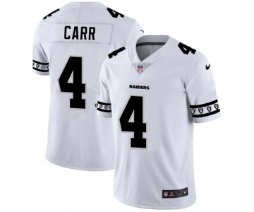 Oakland Raiders #4 Derek Carr Nike White Team Logo Vapor Limited NFL Jersey