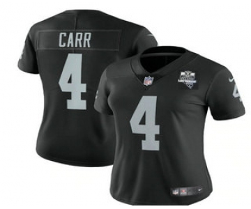 Women's Las Vegas Raiders Black #4 Derek Carr 2020 Inaugural Season Vapor Untouchable Limited Stitched Jersey