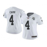 Women's Las Vegas Raiders White #4 Derek Carr 2020 Inaugural Season Vapor Untouchable Limited Stitched Jersey