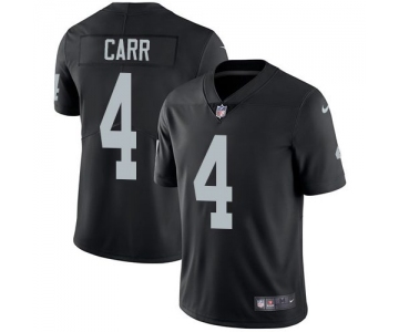 Youth Nike Oakland Raiders 4 Derek Carr Black Team Color Stitched NFL Vapor Untouchable Limited Jerse
