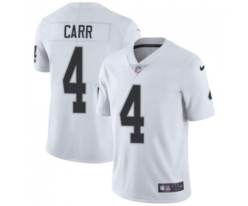 Youth Nike Oakland Raiders 4 Derek Carr White Stitched NFL Vapor Untouchable Limited Jersey