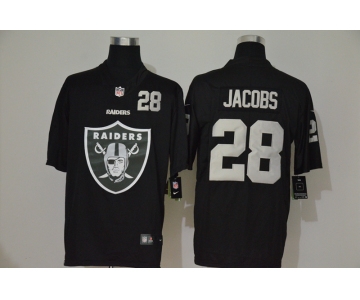 Men's Las Vegas Raiders #28 Josh Jacobs Black 2020 Big Logo Number Vapor Untouchable Stitched NFL Nike Fashion Limited Jersey