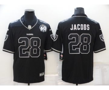 Men's Las Vegas Raiders #28 Josh Jacobs Black Shadow 2021 Vapor Untouchable Stitched Nike Limited Jersey