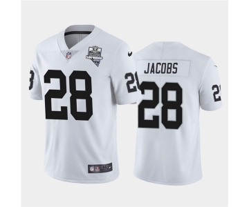 Nike Las Vegas Raiders 28 Josh Jacobs White 2020 Inaugural Season Vapor Untouchable Limited Jersey