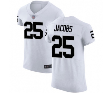 Raiders #25 Josh Jacobs White Men's Stitched Football Vapor Untouchable Elite Jersey