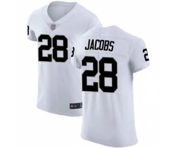 Raiders #28 Josh Jacobs White Men's Stitched Football Vapor Untouchable Elite Jersey