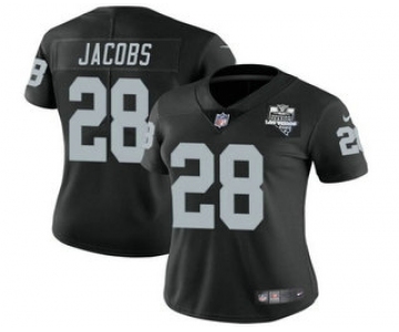 Women's Las Vegas Raiders Black #28 Josh Jacobs 2020 Inaugural Season Vapor Untouchable Limited Stitched Jersey