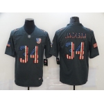 Men's Las Vegas Raiders #34 Bo Jackson 2019 Black Salute To Service USA Flag Fashion Limited Jersey