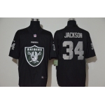 Men's Las Vegas Raiders #34 Bo Jackson Black 2020 Big Logo Vapor Untouchable Stitched NFL Nike Fashion Limited Jersey