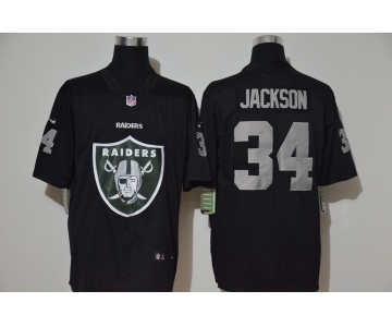 Men's Las Vegas Raiders #34 Bo Jackson Black 2020 Big Logo Vapor Untouchable Stitched NFL Nike Fashion Limited Jersey