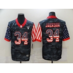 Men's Las Vegas Raiders #34 Bo Jackson USA Camo 2020 Salute To Service Stitched NFL Nike Limited Jersey