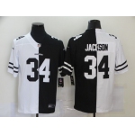 Men's Las Vegas Raiders #34 Bo Jackson White Black Peaceful Coexisting 2020 Vapor Untouchable Stitched NFL Nike Limited Jersey