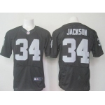 Men's Oakland Raiders #34 Bo Jackson Black Retired Player 2015 NFL Nike Elite Jersey