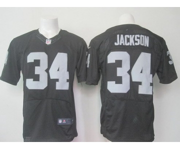 Men's Oakland Raiders #34 Bo Jackson Black Retired Player 2015 NFL Nike Elite Jersey