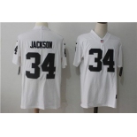 Men's Oakland Raiders #34 Bo Jackson White 2017 Vapor Untouchable Stitched NFL Nike Limited Jersey