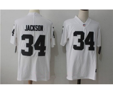 Men's Oakland Raiders #34 Bo Jackson White 2017 Vapor Untouchable Stitched NFL Nike Limited Jersey