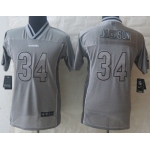 Nike Oakland Raiders #34 Bo Jackson 2013 Gray Vapor Kids Jersey