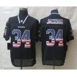 Nike Oakland Raiders #34 Bo Jackson 2014 USA Flag Fashion Black Elite Jersey