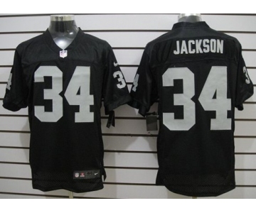 Nike Oakland Raiders #34 Bo Jackson Black Elite Jersey