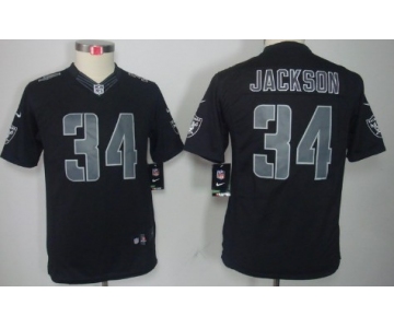 Nike Oakland Raiders #34 Bo Jackson Black Impact Limited Kids Jersey