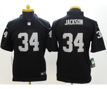 Nike Oakland Raiders #34 Bo Jackson Black Limited Kids Jersey