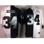 Nike Oakland Raiders #34 Bo Jackson Black/White Two Tone Elite Jersey