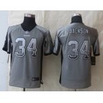 Nike Oakland Raiders #34 Bo Jackson Drift Fashion Gray Kids Jersey