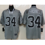 Nike Oakland Raiders #34 Bo Jackson Lights Out Gray Elite Jersey