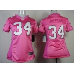 Nike Oakland Raiders #34 Bo Jackson Pink Love Womens Jersey