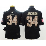 Nike Oakland Raiders #34 Bo Jackson Salute to Service Black Limited Jersey