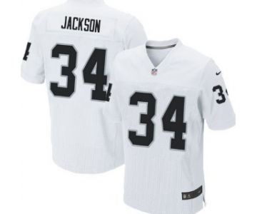 Nike Oakland Raiders #34 Bo Jackson White Elite Jersey
