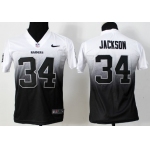 Nike Oakland Raiders #34 Bo Jackson White/Black Fadeaway Kids Jersey