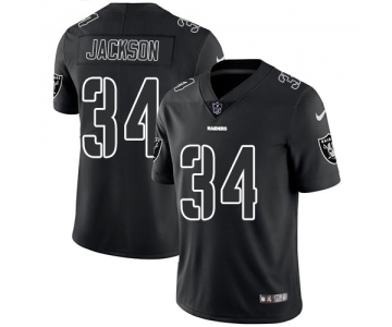 Nike Raiders #34 Bo Jackson Black Men's Stitched NFL Limited Rush Impact Jersey