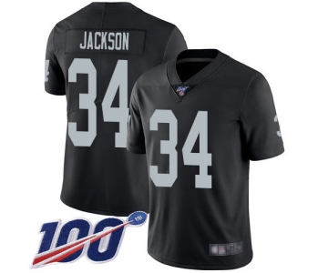 Nike Raiders #34 Bo Jackson Black Team Color Men's Stitched NFL 100th Season Vapor Limited Jersey