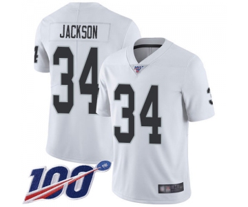 Nike Raiders #34 Bo Jackson White Men's Stitched NFL 100th Season Vapor Limited Jersey